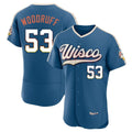 M.Brewers #53 Brandon Woodruff Player Blue 2026 City Connect Home Limited Elite Gdoa Stitched Jerseys