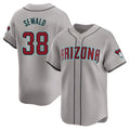 A.Diamondbacks #38 Paul Sewald Player Gray Limited Away Stitched Jersey