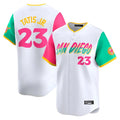 S.Diego Padres #23 Fernando Tatis Jr Player White City Connect Home Limited Gdoa Stitched Jerseys