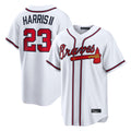A.Braves #23 Michael Harris II Player White Home Game Gdoa Stitched Jerseys