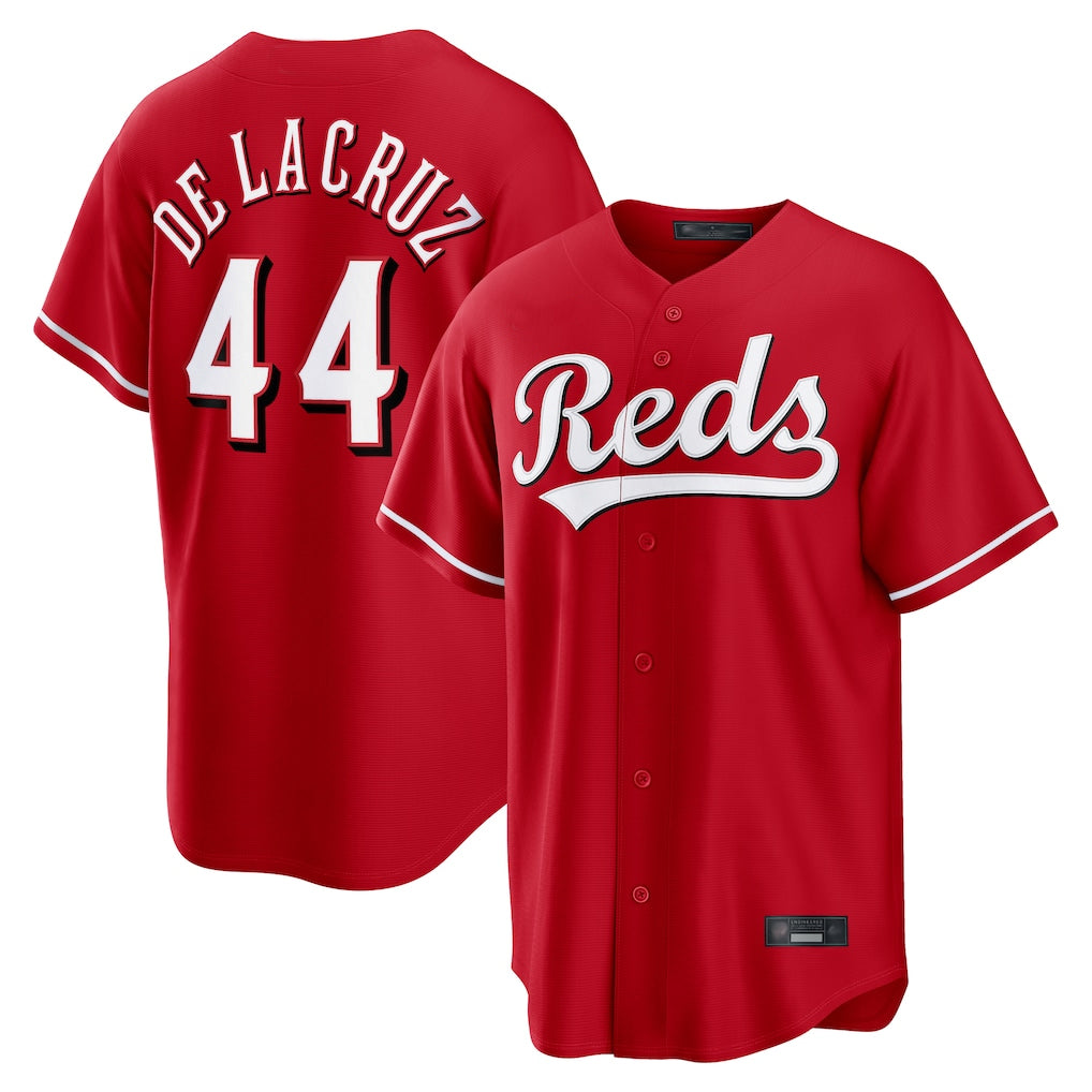 C.Reds #44 Elly De La Cruz Player Red Home Game Gdoa Stitched Jerseys