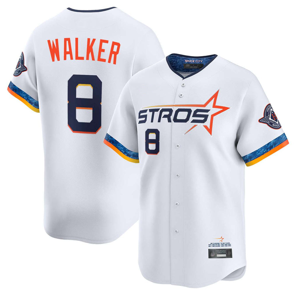 H.Astros #8 Christian Walker Player White City Connect Limited Home Gdoa Stitched Jerseys