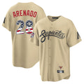 A.Diamondbacks #28 Nolan Arenado Player Tan USA 250 Fourth of July Home Game Gdoa250Ys Stitched Jerseys