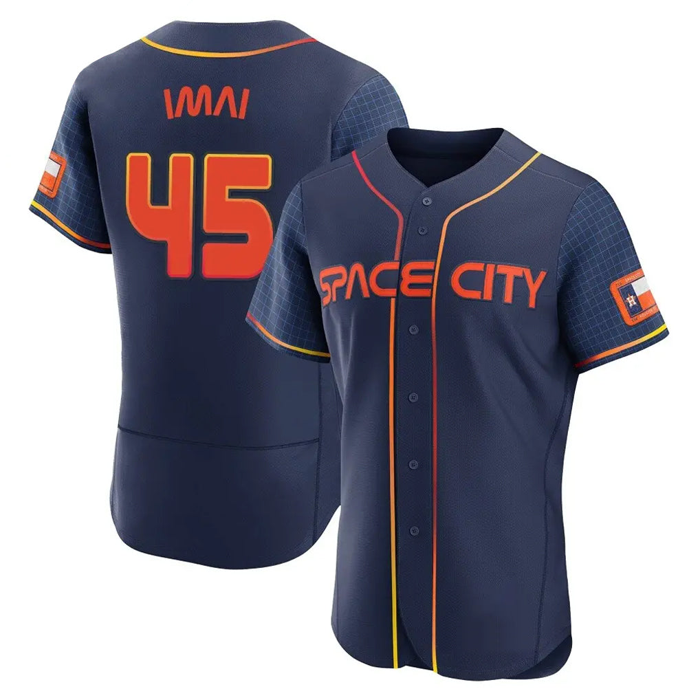 H.Astros #45 Tatsuya Imai Player Navy City Connect Limited Elite Home Gdoa Stitched Jerseys