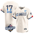 LA.Dodgers #17 Shohei Ohtani Player Cream World Series City Connect Limited Home Gdoa Stitched Jerseys