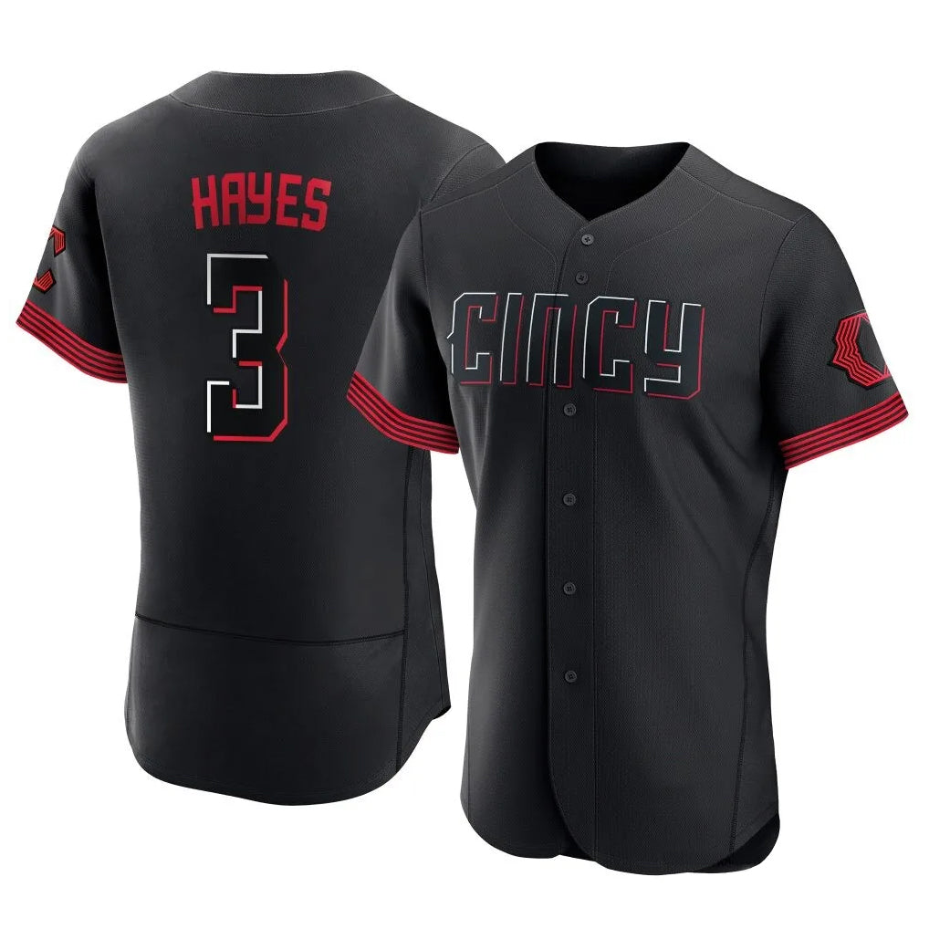 C.Reds #3 Ke'Bryan Hayes Player Black City Connect Limited Elite Home Gdoa Stitched Jerseys