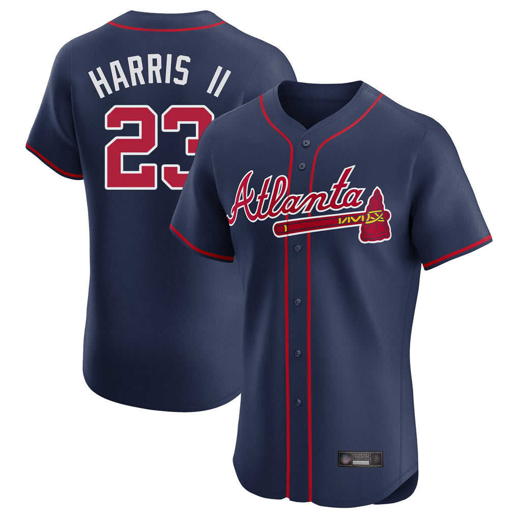 A.Braves #23 Michael Harris II Player Navy Limited Elite Home Game Gdoa Stitched Jerseys