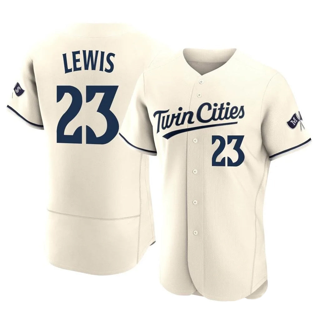 M.Twins #23 Royce Lewis Player Cream Home Limited Elite Gdoa Stitched Jerseys