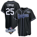 LA.Dodgers #25 Tommy Edman Player Black World Series Carbon Limited Home Gdoa Stitched Jerseys