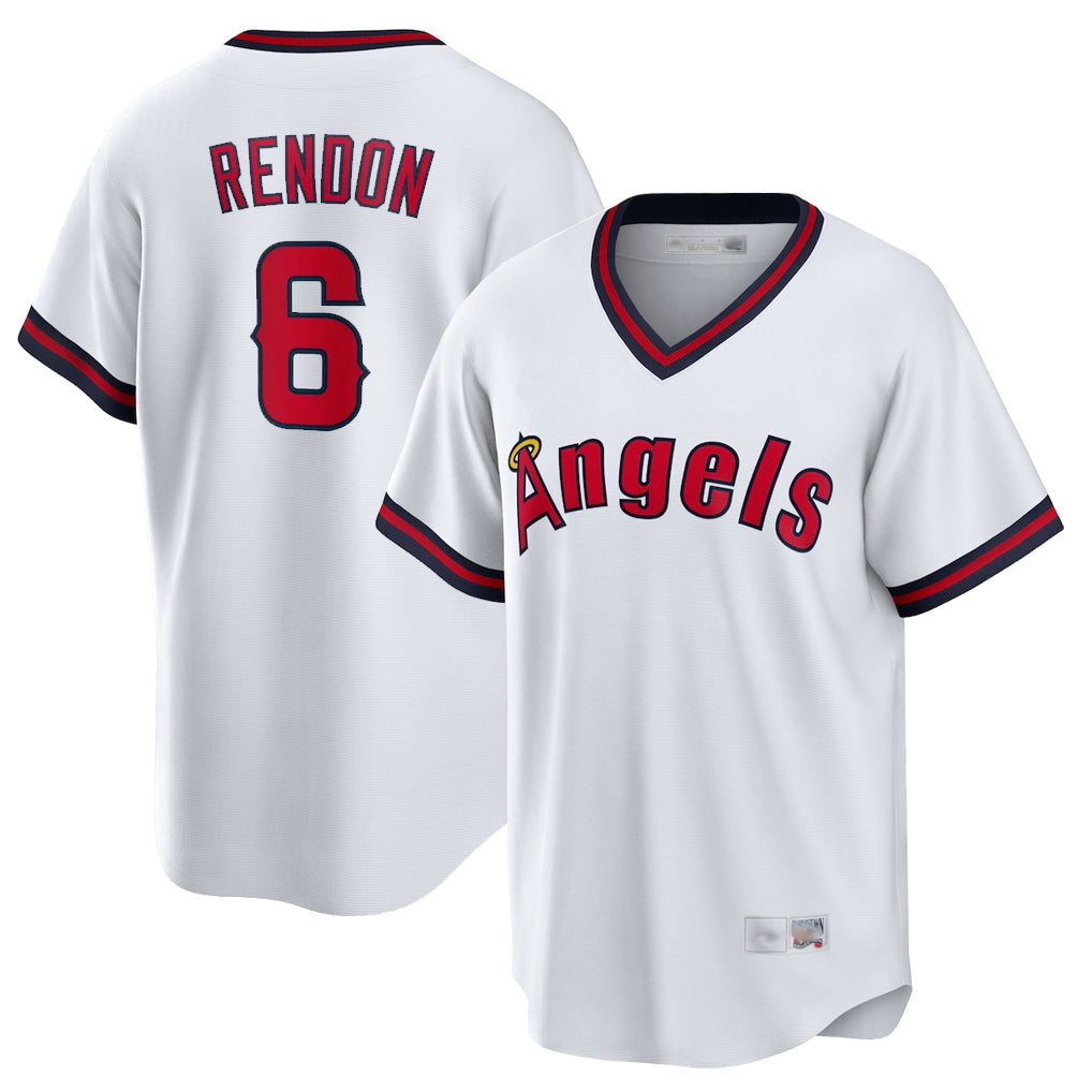 LA.Angels #6 Anthony Rendon Player White T-shirt Home Game Gdoa Stitched Jerseys