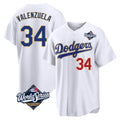 LA.Dodgers #34 Fernando Valenzuela Player Gold White World Series 2026 Collection Stadium Limited Gdoa Stitched Jerseys