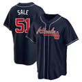 A.Braves #51 Chris Sale player Navy City Connect Stitched Jerseys