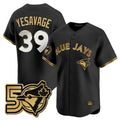 T.Blue Jays #39 Trey Yesavage Player Black 50 Seasons Patch Vapor Premier Limited All Gdoa Stitched Jerseys