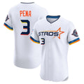 H.Astros #3 Jeremy Pena Player White City Connect Limited Elite Home Gdoa Stitched Jerseys