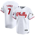 P.Phillies #7 Trea Turner Player White Phillies & Eagles Vapor Premier Limited Stitched Jerseys