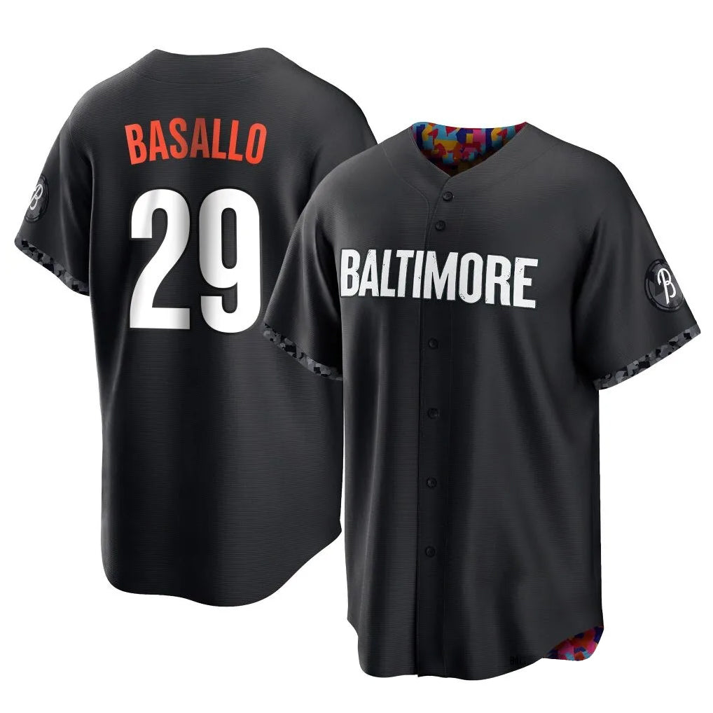 B.Orioles #29 Samuel Basallo Player Black City Connect Home Game Gdoa Stitched Jerseys