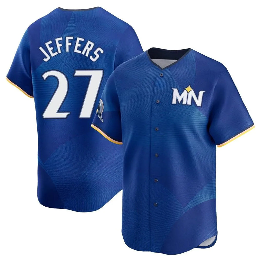 M.Twins #27 Ryan Jeffers Player Royal City Connect Limited Home Gdoa Stitched Jerseys