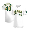 Athletics #40 Luis Severino player White Authentic Home Stitched Jersey