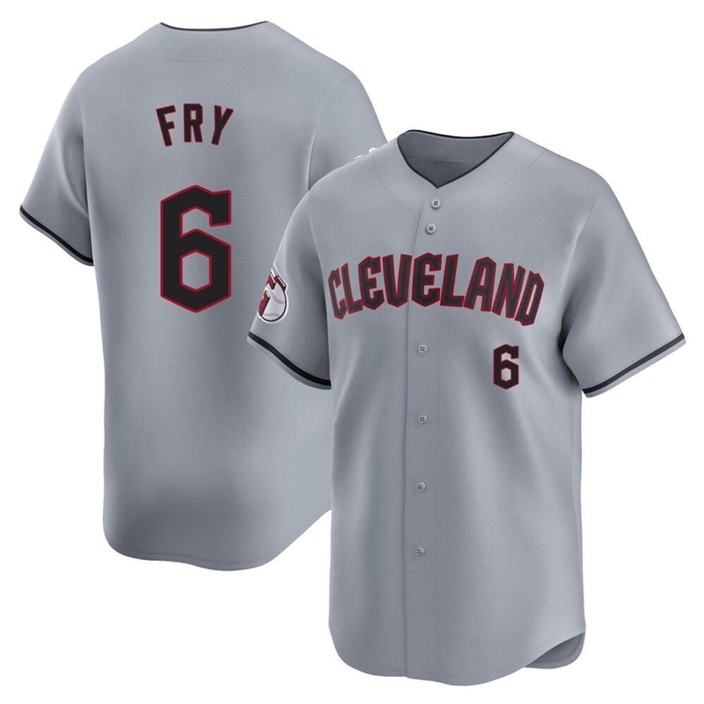 C.Guardians #6 David Fry Player Gray Road Limited Home Gdoa Stitched Jerseys