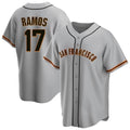 SF.Giants #17 Heliot Ramos Player Gray Home Game Stitched Jerseys