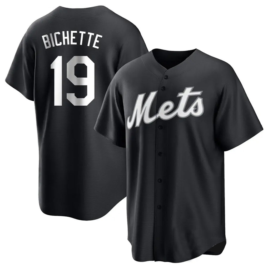 NY.Mets #19 Bo Bichette Player Black Home Game Stitched Jerseys