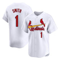 St. Louis Cardinals #1 Ozzie Smith Player White Home Limited Gdoa Stitched Jerseys
