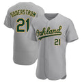 Athletics #21 Tyler Soderstrom player Gray Authentic Road Stitched Jersey
