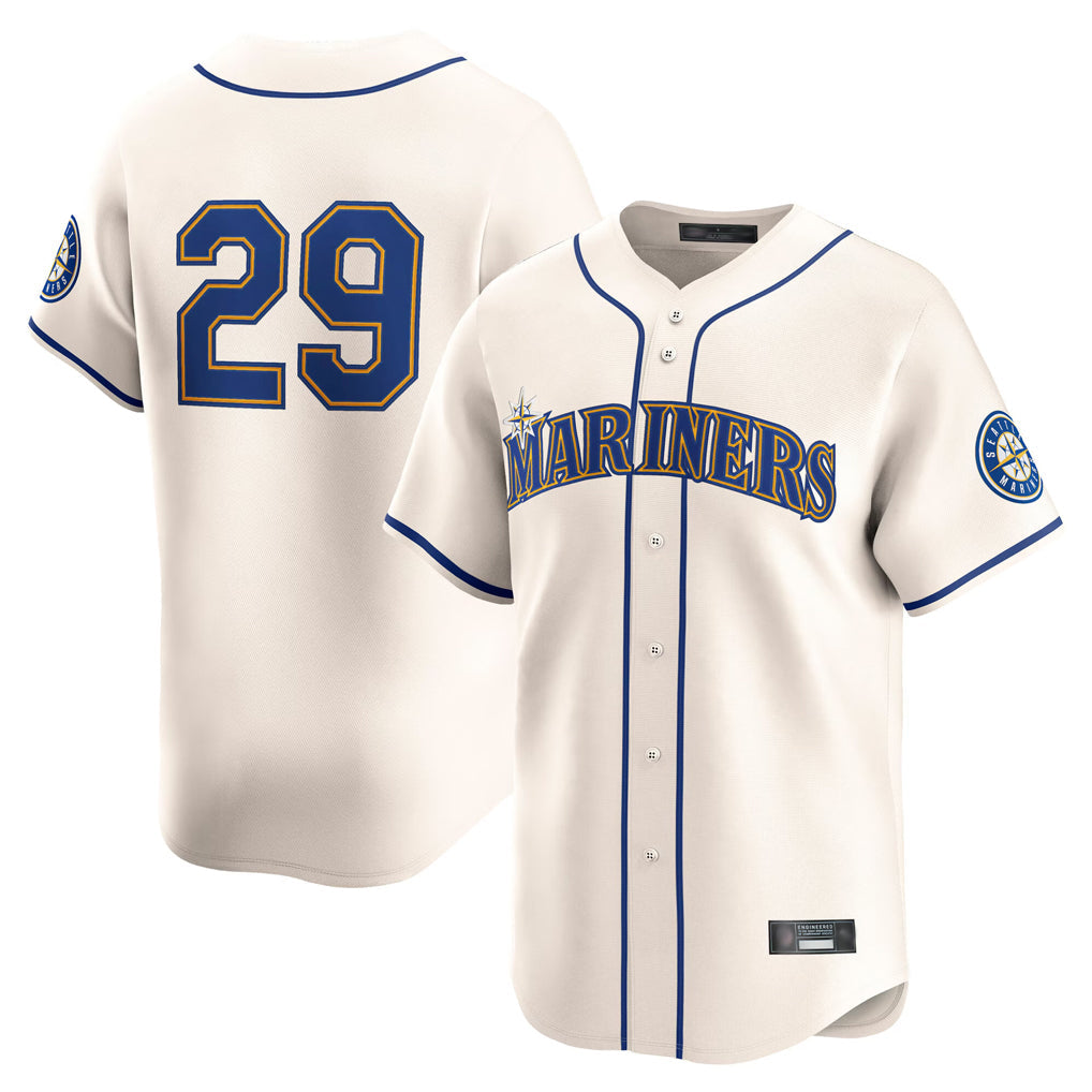 S.Mariners #29 Cal Raleigh Player Cream Home Limited Stitched Jerseys