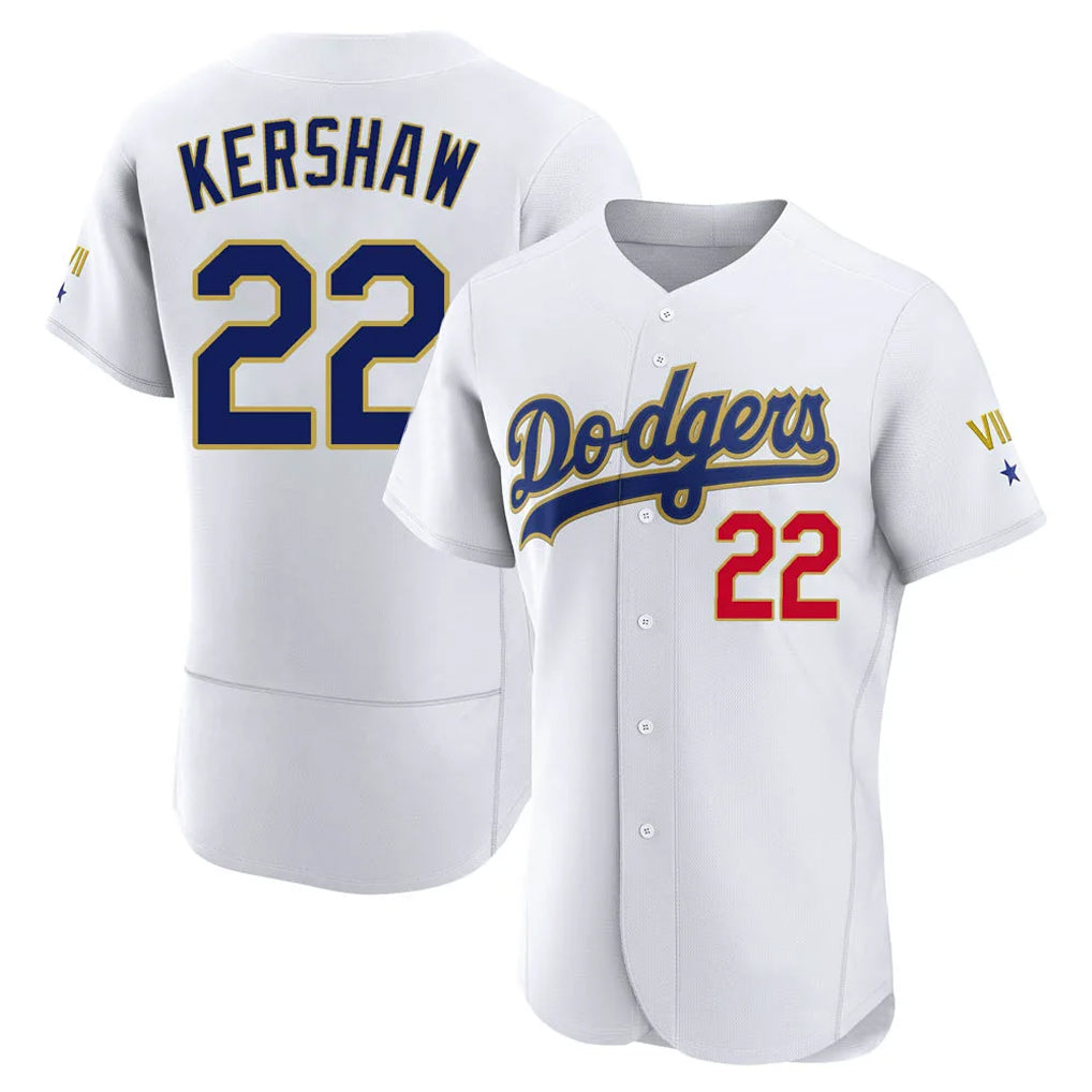 LA.Dodgers #22 Clayton Kershaw Player Gold White 2026 Collection Stadium Limited Elite Gdoa Stitched Jerseys