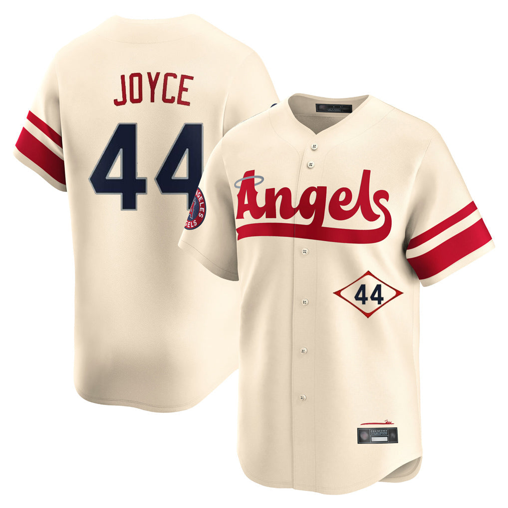 LA.Angels #44 Ben Joyce Player Cream City Connect Limited Home Gdoa Stitched Jerseys