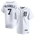 D.Tigers #7 Kevin McGonigle Player White Home Limited Gdoa Stitched Jerseys