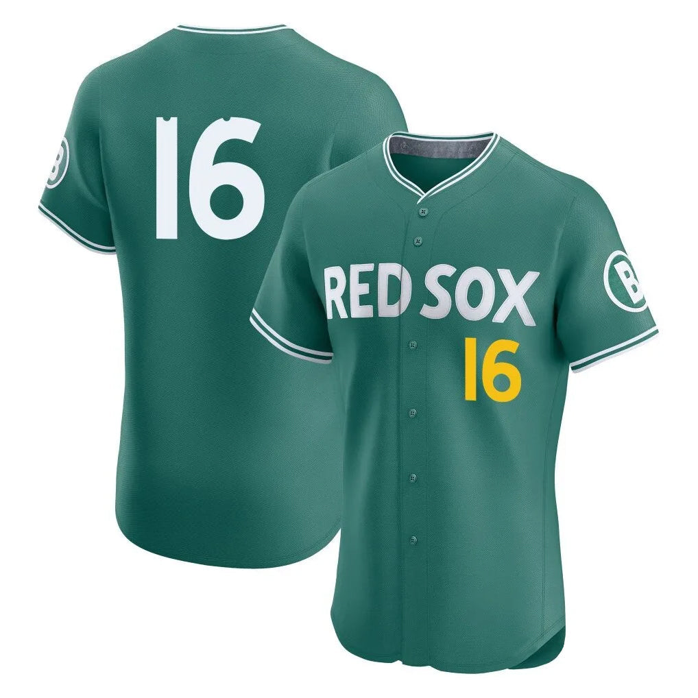 B.Red Sox #16 Jarren Duran Player Green City Connect Limited Elite Home Game Gdoa Stitched Jerseys