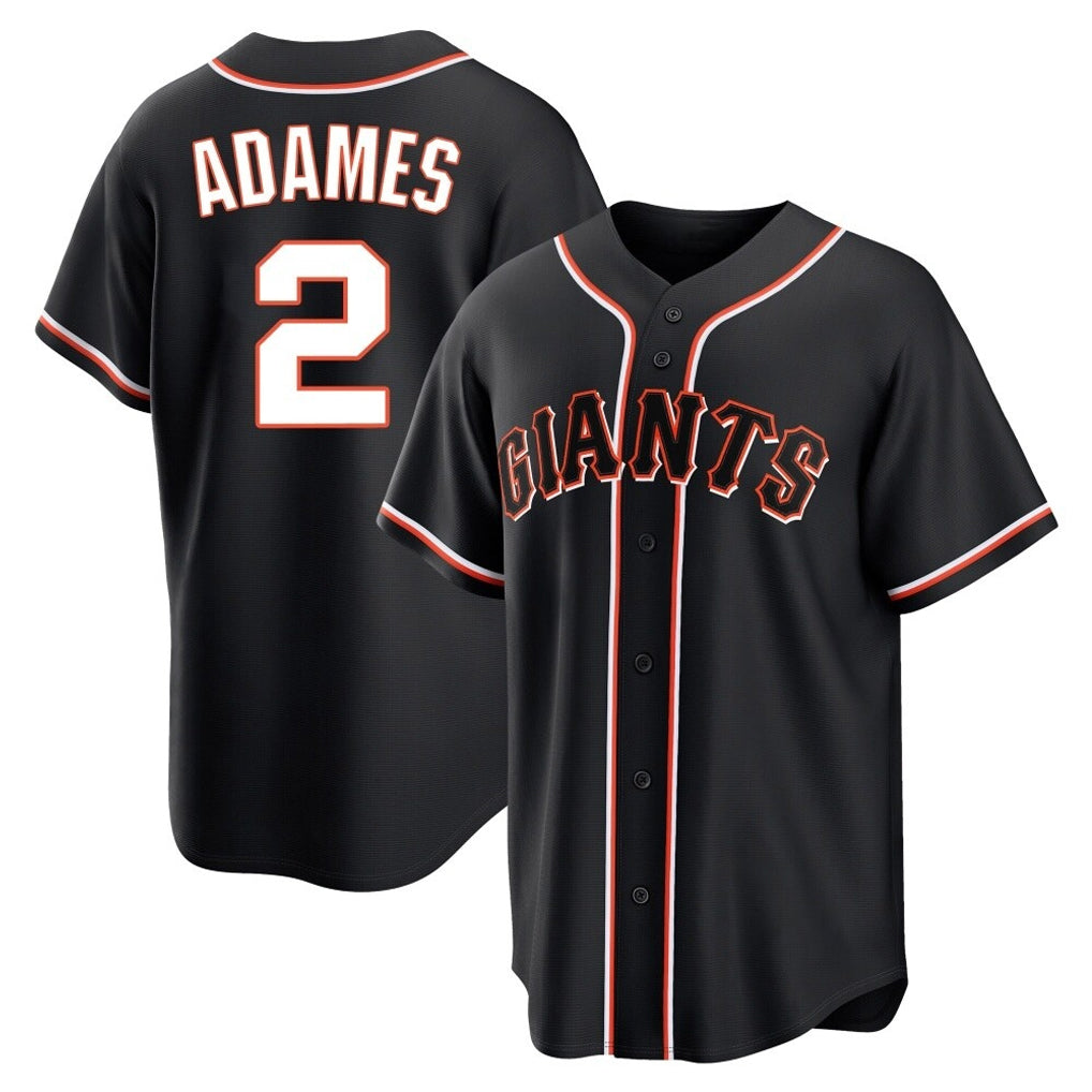 SF.Giants #2 Willy Adames Player Black Fashion Out Home Limited Stitched Jerseys