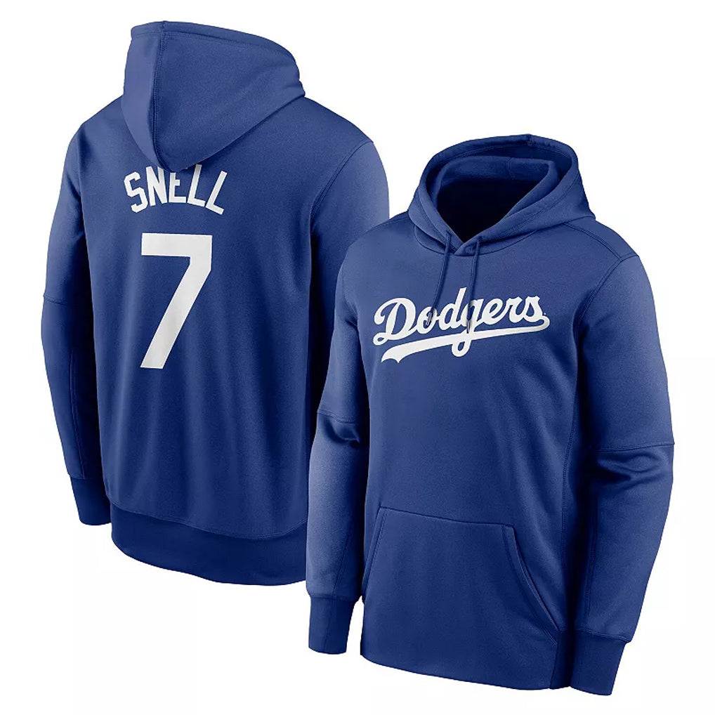 LA.Dodgers #7 Blake Snell Player Blue Limited Hoodie Gdoa Stitched Jerseys