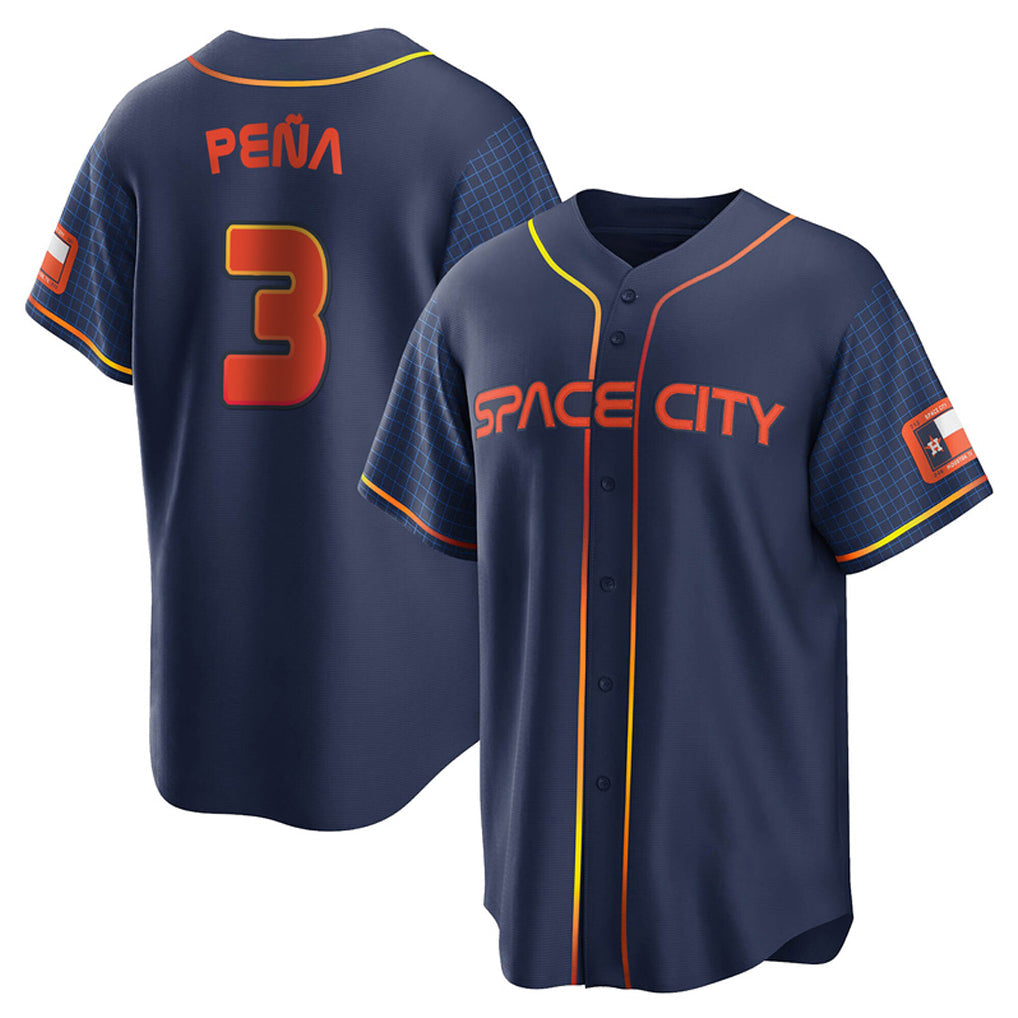 H.Astros #3 Jeremy Pena Player Navy City Connect Home Game Gdoa Stitched Jerseys