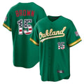 Athletics #15 Seth Brown Player Kelly Green USA 250 Fourth of July Home Game Gdoa250Ys Stitched Jerseys