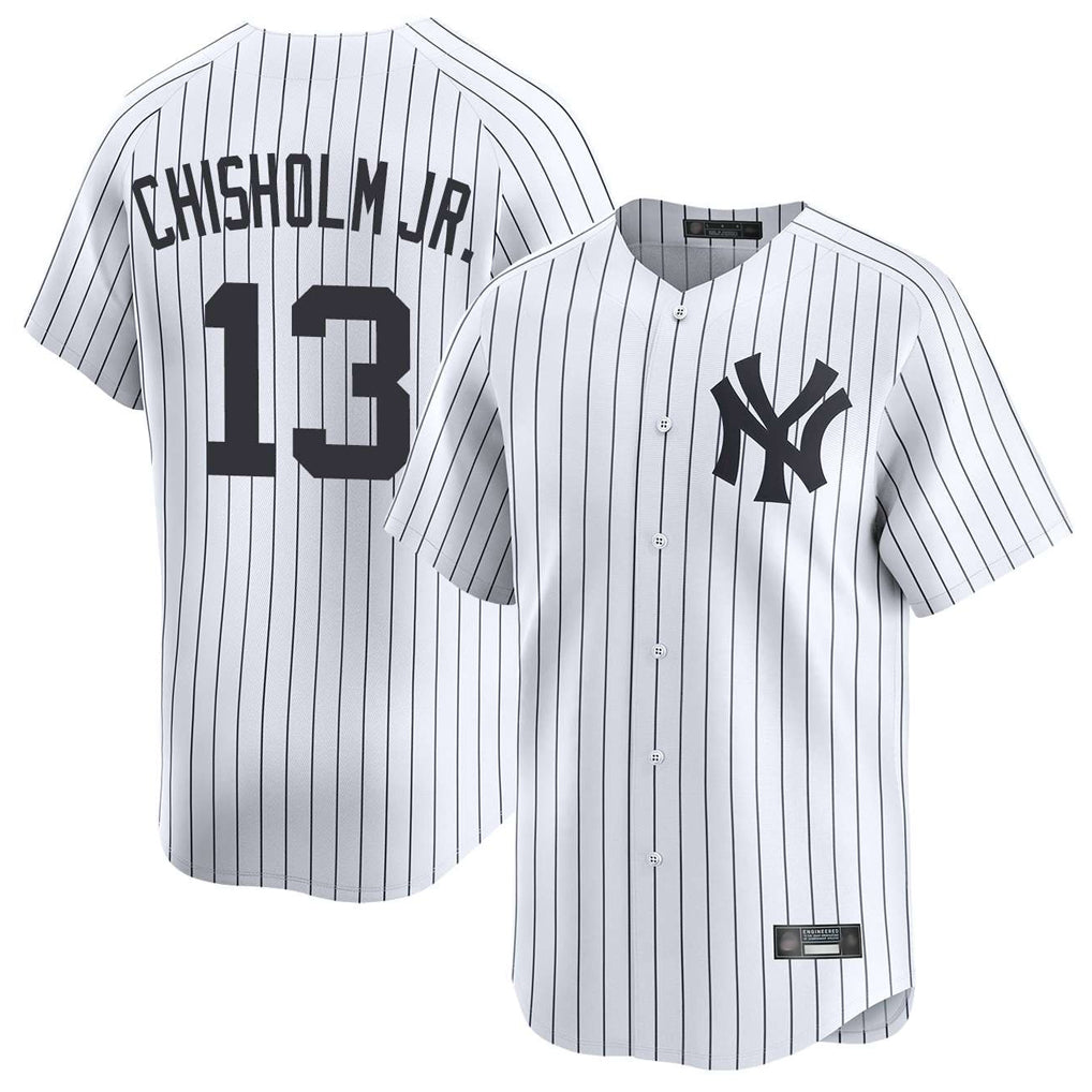 NY.Yankees #13 Jazz Chisholm Jr Player White Limited Home Gdoa Stitched Jerseys