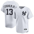 NY.Yankees #13 Jazz Chisholm Jr Player White Limited Home Gdoa Stitched Jerseys