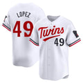 M.Twins #49 Pablo Lopez Player White Home Limited Gdoa Stitched Jerseys