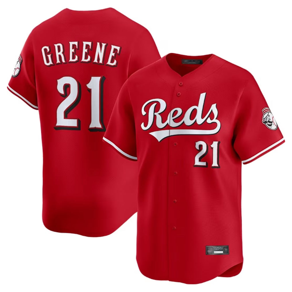 C.Reds #21 Hunter Greene Player Red Home Limited Gdoa Stitched Jerseys