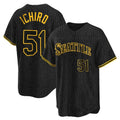 S.Mariners #51 Ichiro Suzuki Player Black Snake Skin City Home Limited Gdoa Stitched Jerseys
