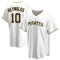 P.Pirates #10 Bryan Reynolds Player White Home Game Stitched Jerseys