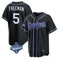 LA.Dodgers #5 Freddie Freeman Player Black World Series Meet Carbon Limited Home Gdoa Stitched Jerseys