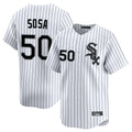 C.White Sox #50 Lenyn Sosa Player White Stripe Limited Home Gdoa Stitched Jerseys