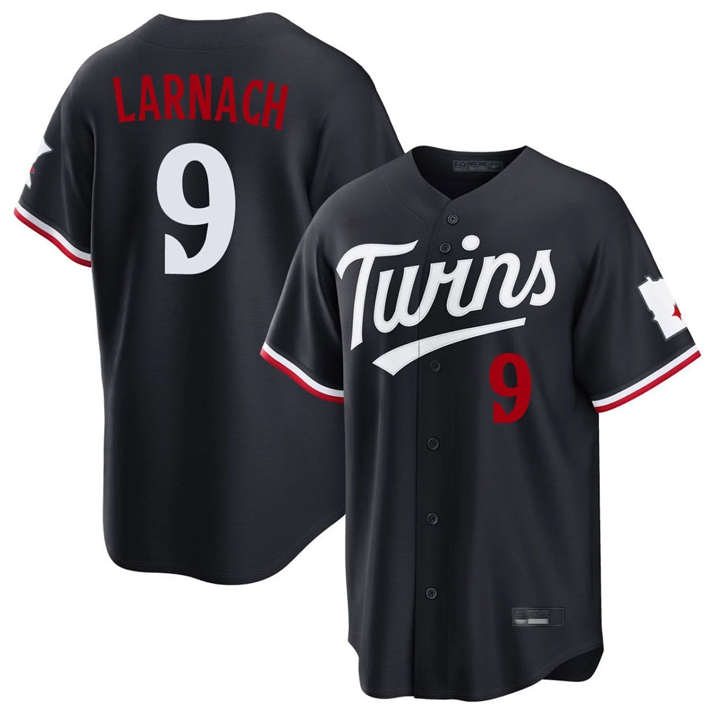 M.Twins #9 Trevor Larnach Player Navy Home Game Gdoa Stitched Jerseys