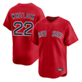 B.Red Sox #22 Garrett Whitlock Player Red Limited Home Game Gdoa Stitched Jerseys