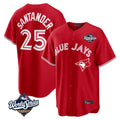 T.Blue Jays #25 Anthony Santander Player Red 2025 World Series Home Limited Gdoa Stitched Jerseys