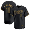 LA.Dodgers #11 Roki Sasaki Player Black Gold Limited Home Gdoa Stitched Jerseys