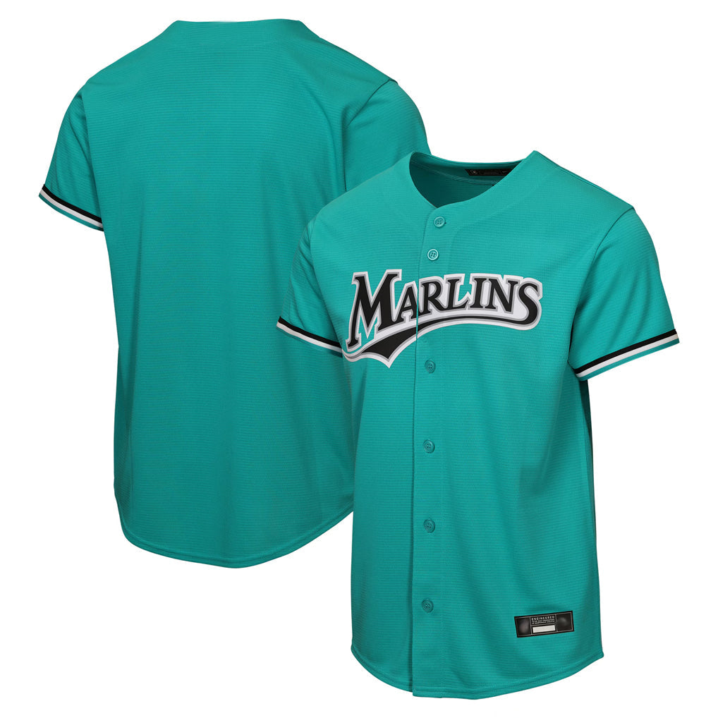 M.Marlins ## Marlins Blank Player Teal Mitchell & Ness Cooperstown Collection Game Gdoa Stitched Jerseys