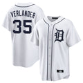 D.Tigers #35 Justin Verlander Player White Home Game Gdoa Stitched Jerseys